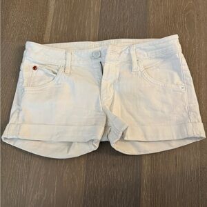Hudson Jeans white jean shorts low rise - size 25